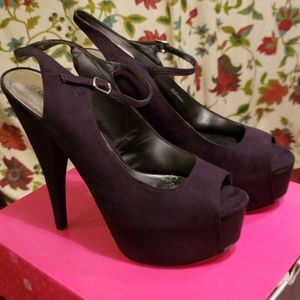 Black platform heels